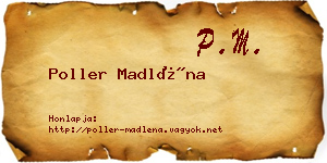 Poller Madléna névjegykártya